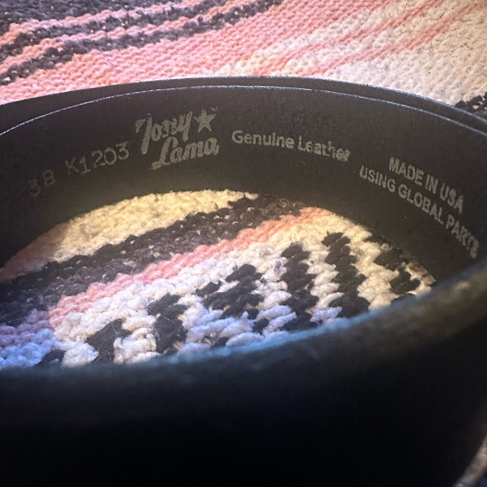 Tony Lama Black Leather Belt